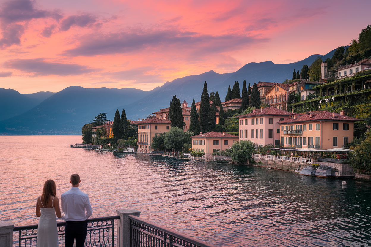 lac-como-couple-balcon-coucher-soleil