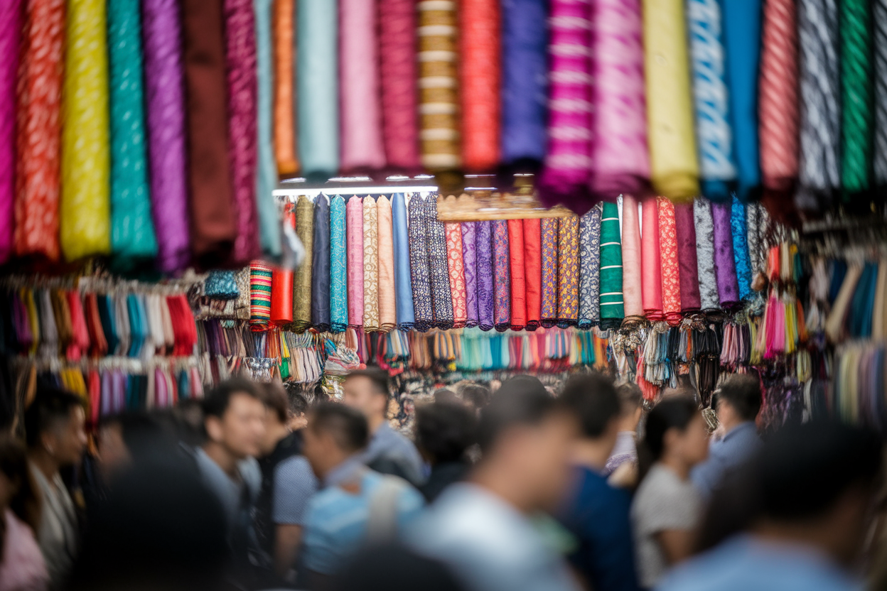 marche-thailande-tissus-colores-etals