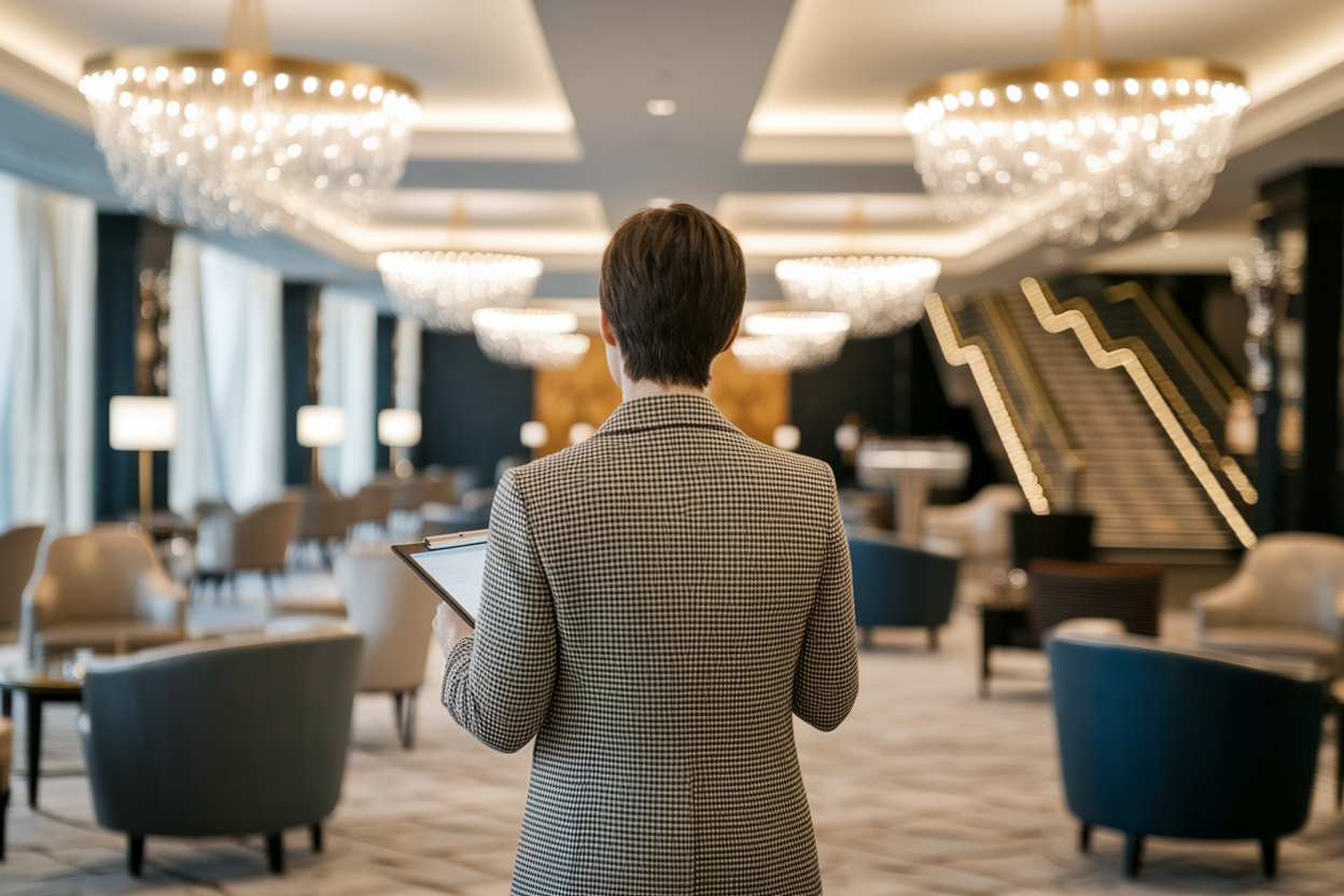 personne-dos-tablette-lobby-escalier