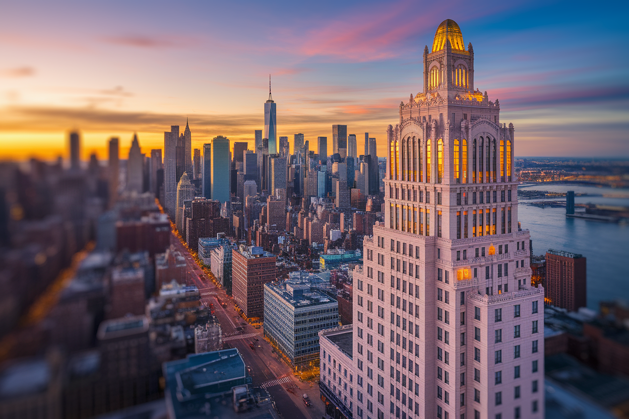 vue-aerienne-newyork-hotelluxe-crepuscule
