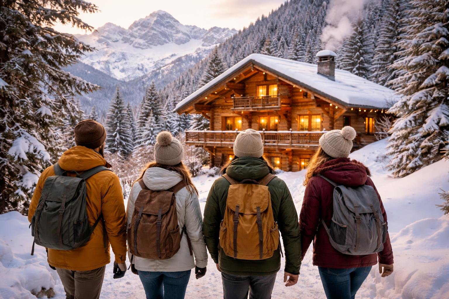 amis-marchant-chalet-bois-montagnes